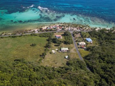 Vue aérienne Plage Marie galante - Location de villas à Marie Galante